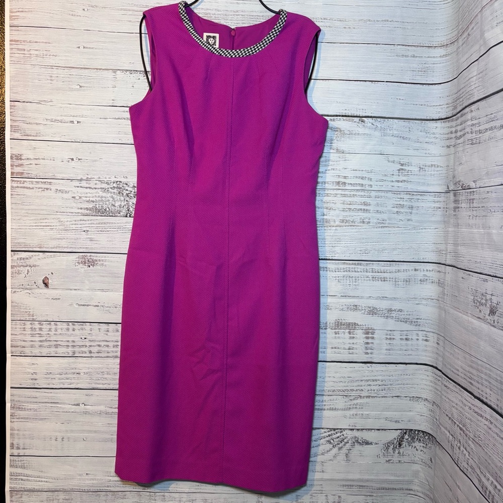 Anne Klein Vibrant Pink Sleeveless Midi Dress